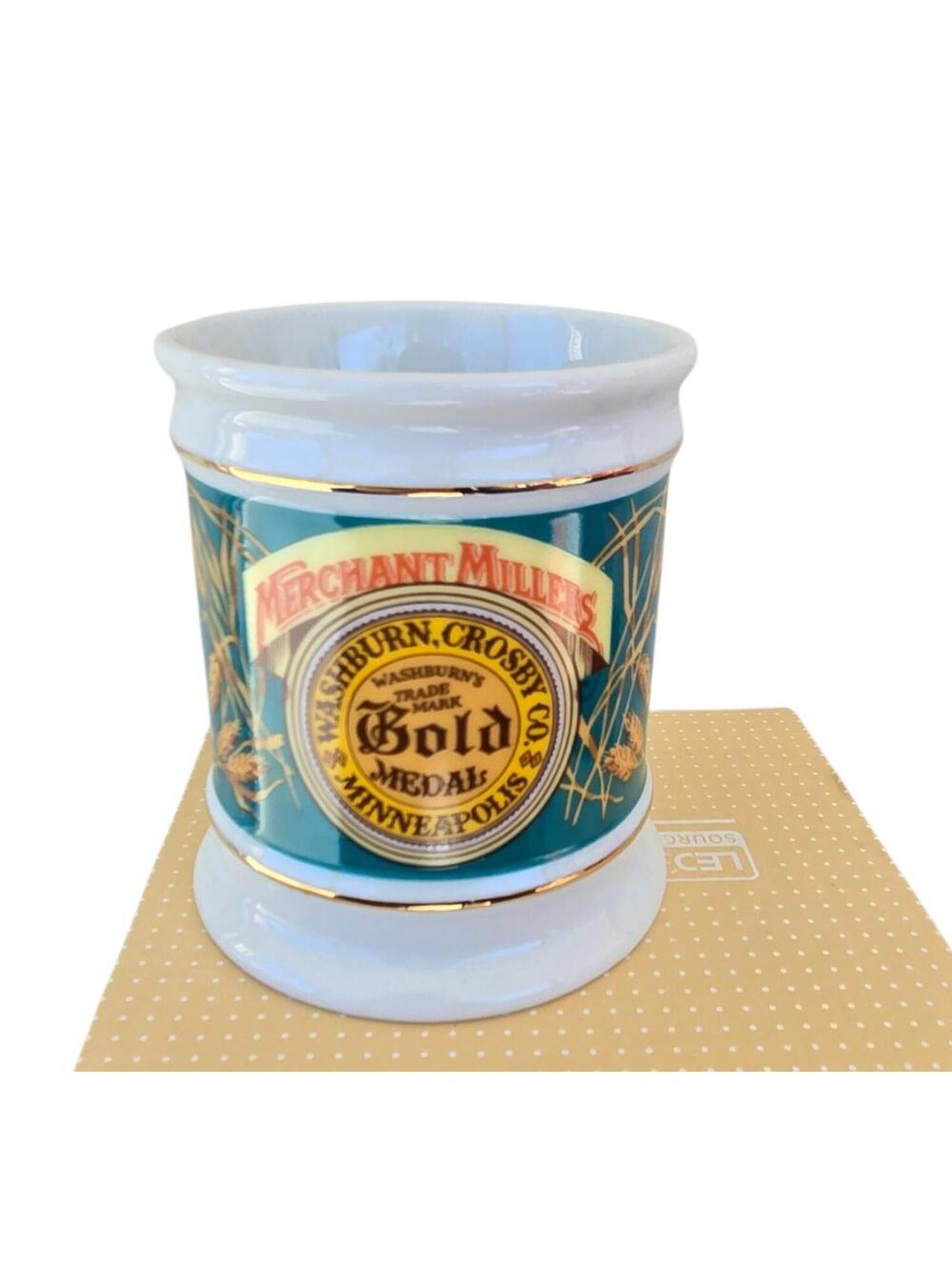 Vintage Gold Medal Flour Corner Store Porcelain Mug Collection, Danbury Mint